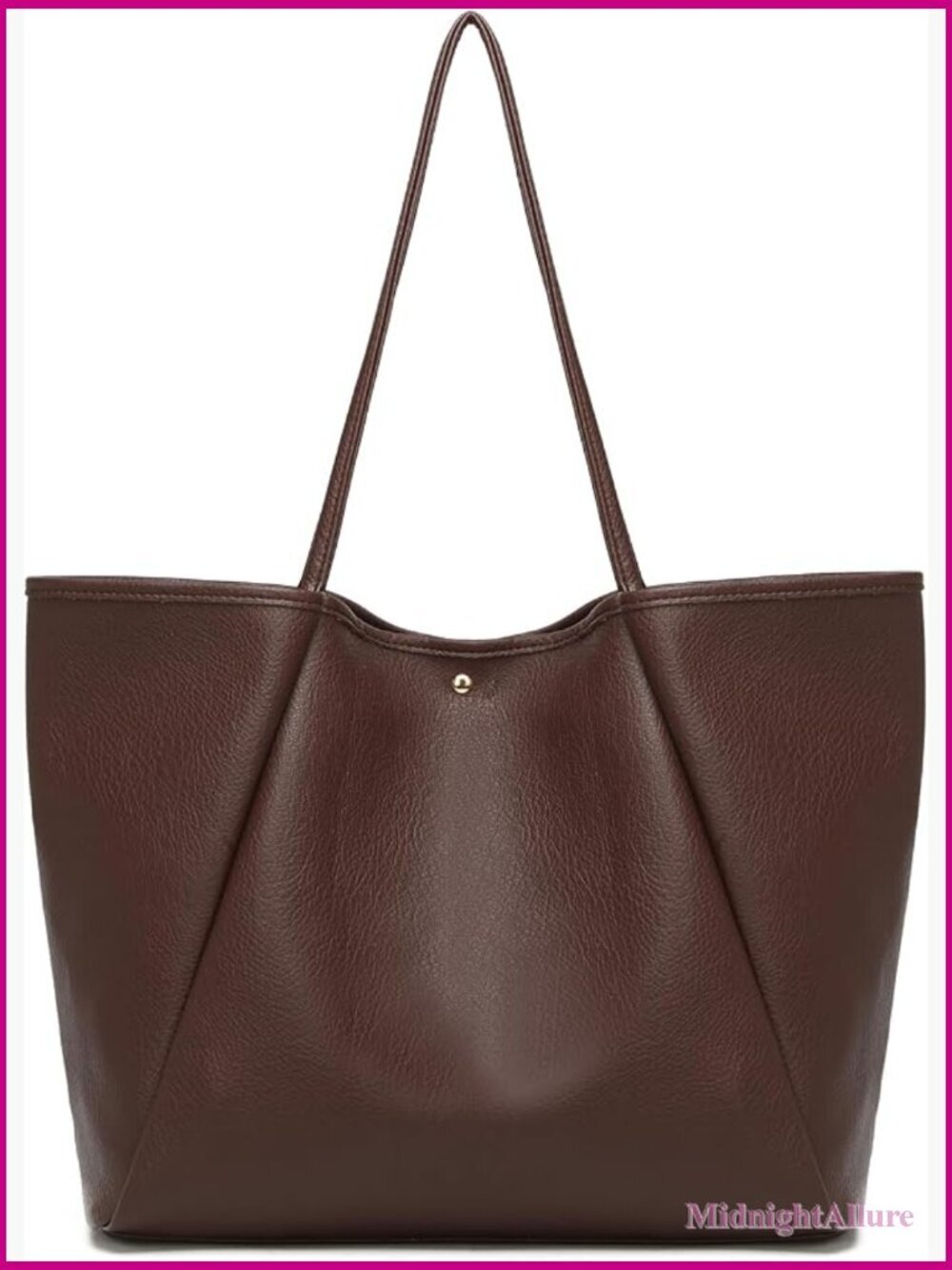 Large Leather Tote Bag for Women - Spacious Work & Office Handbag